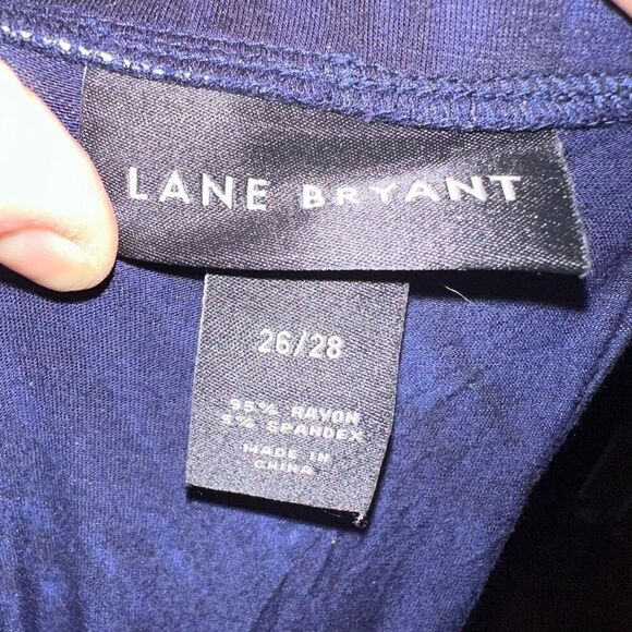 Lane Bryant blue & red asymmetrical tie dye maxi skirt - Picture 3 of 4